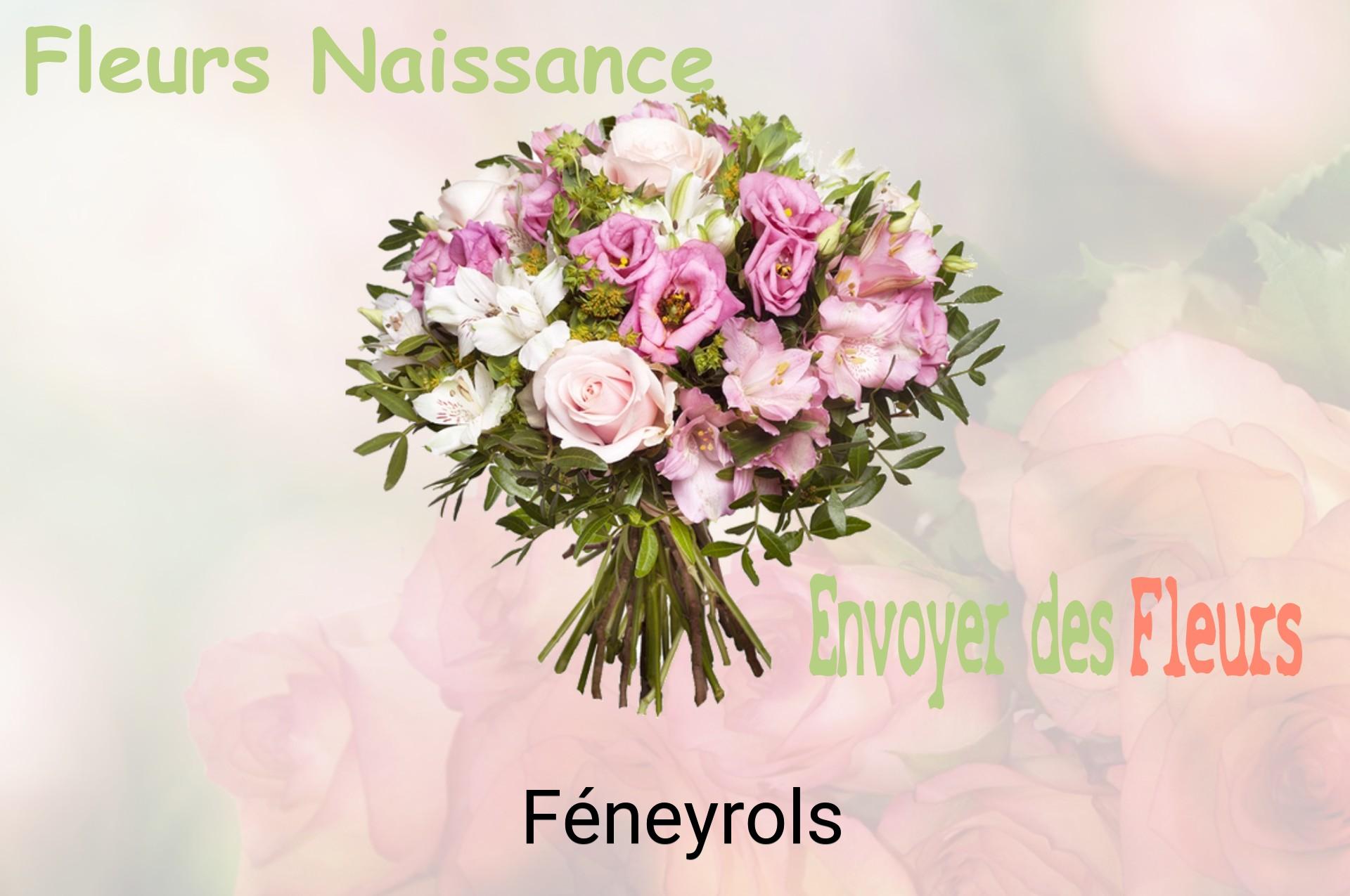 Bouquet de fleurs de naissance livré à Féneyrols